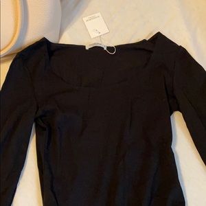 Black long sleeve bodysuit
